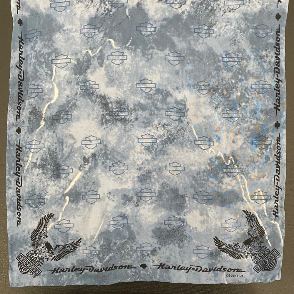 Harley-Davidson Vintage Blue Silk Scarf